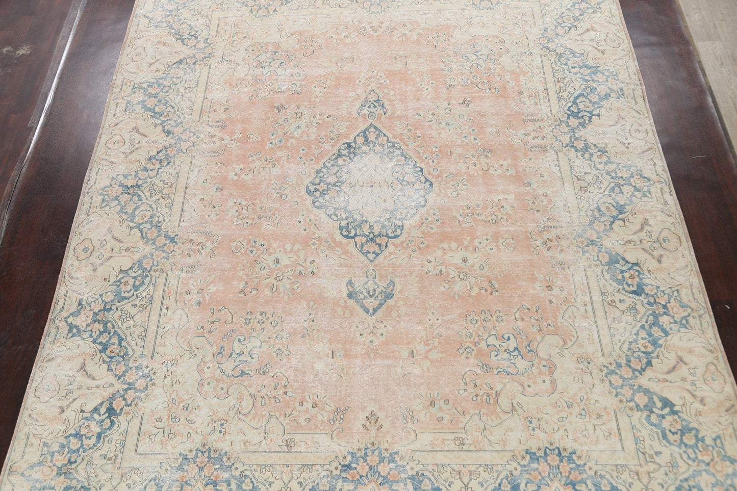 Muted Floral Kerman Persian Area Rug 10x13