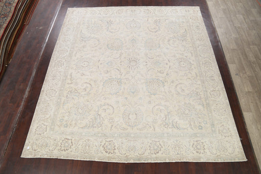 Muted Floral Tabriz Persian Area Rug 11x12