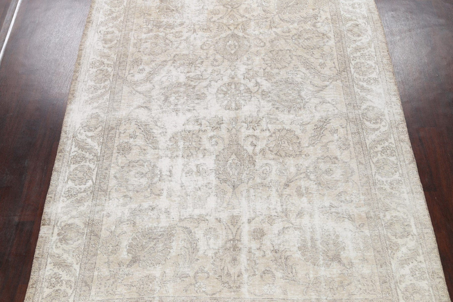 Muted Distressed Tabriz Persian Area Rug 8x11