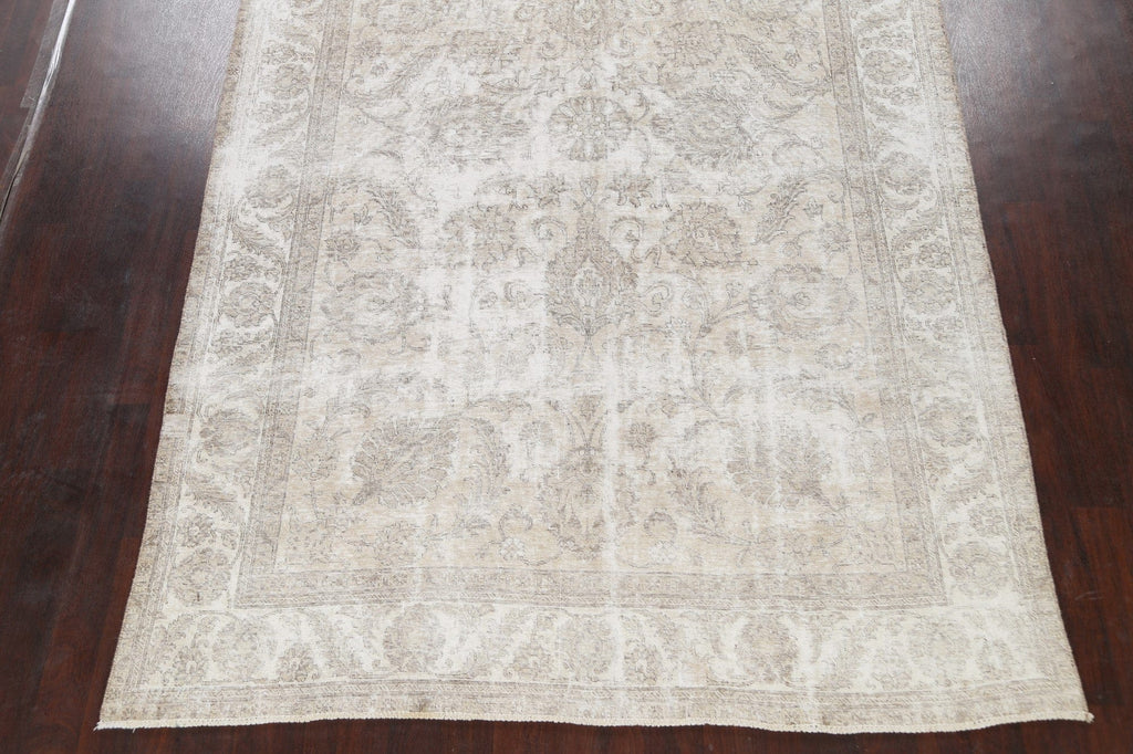 Muted Distressed Tabriz Persian Area Rug 8x11