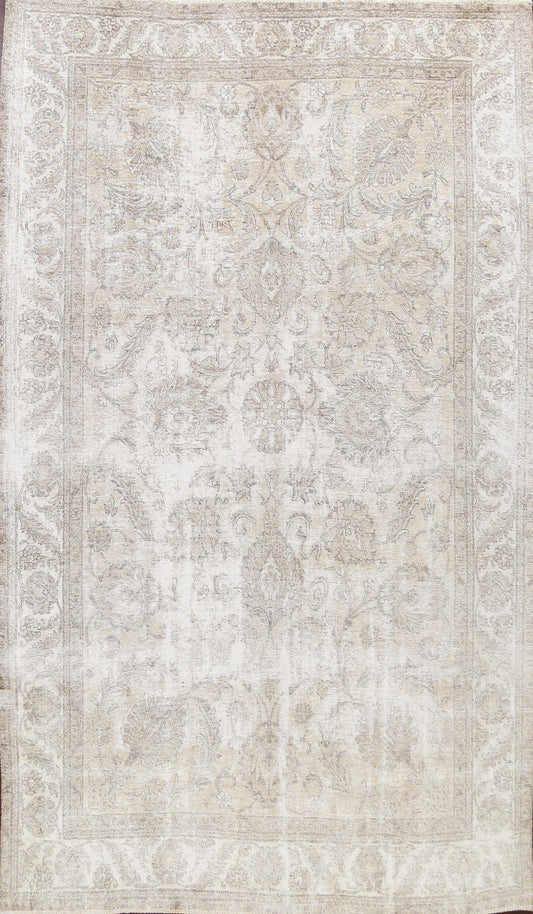 Muted Distressed Tabriz Persian Area Rug 8x11