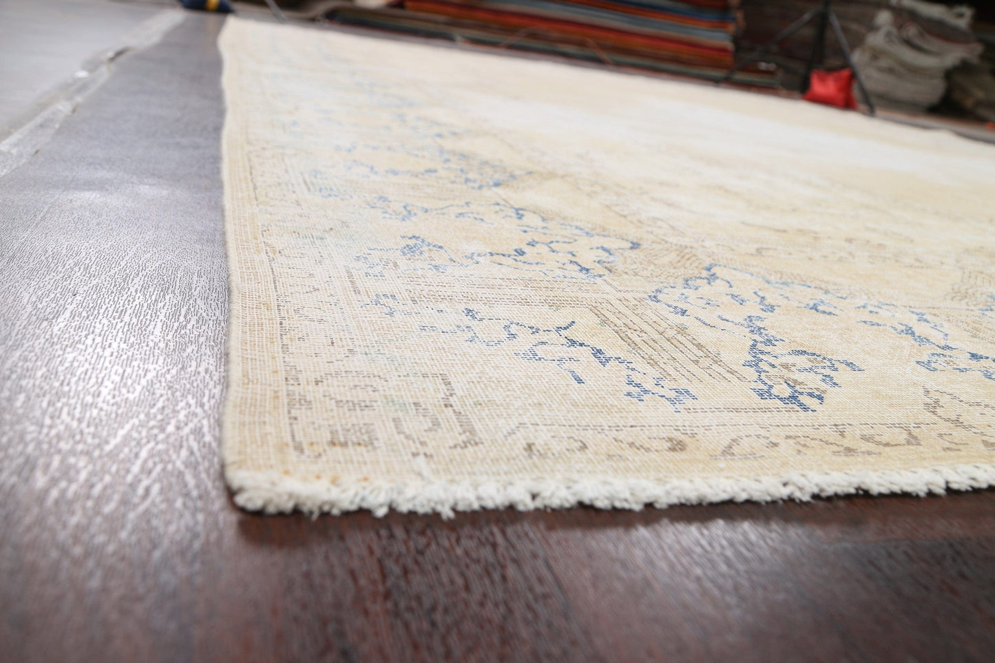 Muted Distressed Kerman Persian Area Rug 10x12