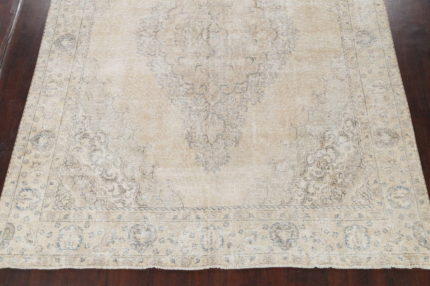 Muted Distressed Tabriz Persian Area Rug 10x12