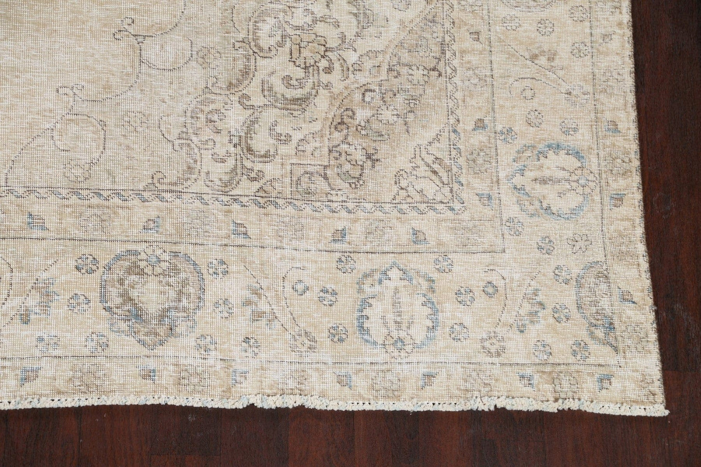 Muted Distressed Tabriz Persian Area Rug 10x12