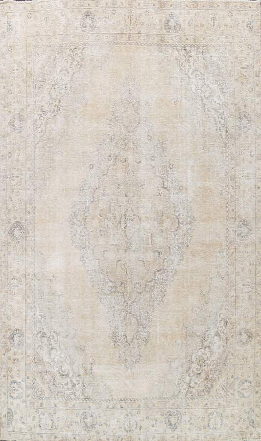 Muted Distressed Tabriz Persian Area Rug 10x12