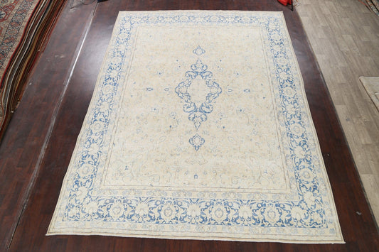 Muted Floral Kerman Persian Area Rug 10x13