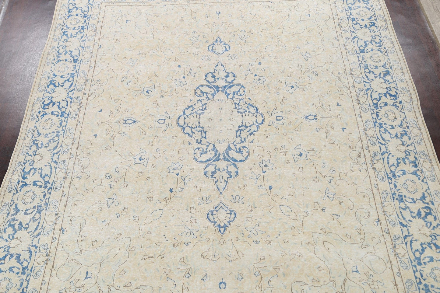 Muted Floral Kerman Persian Area Rug 10x13