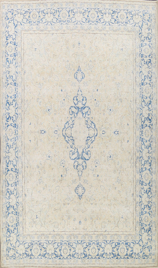 Muted Floral Kerman Persian Area Rug 10x13