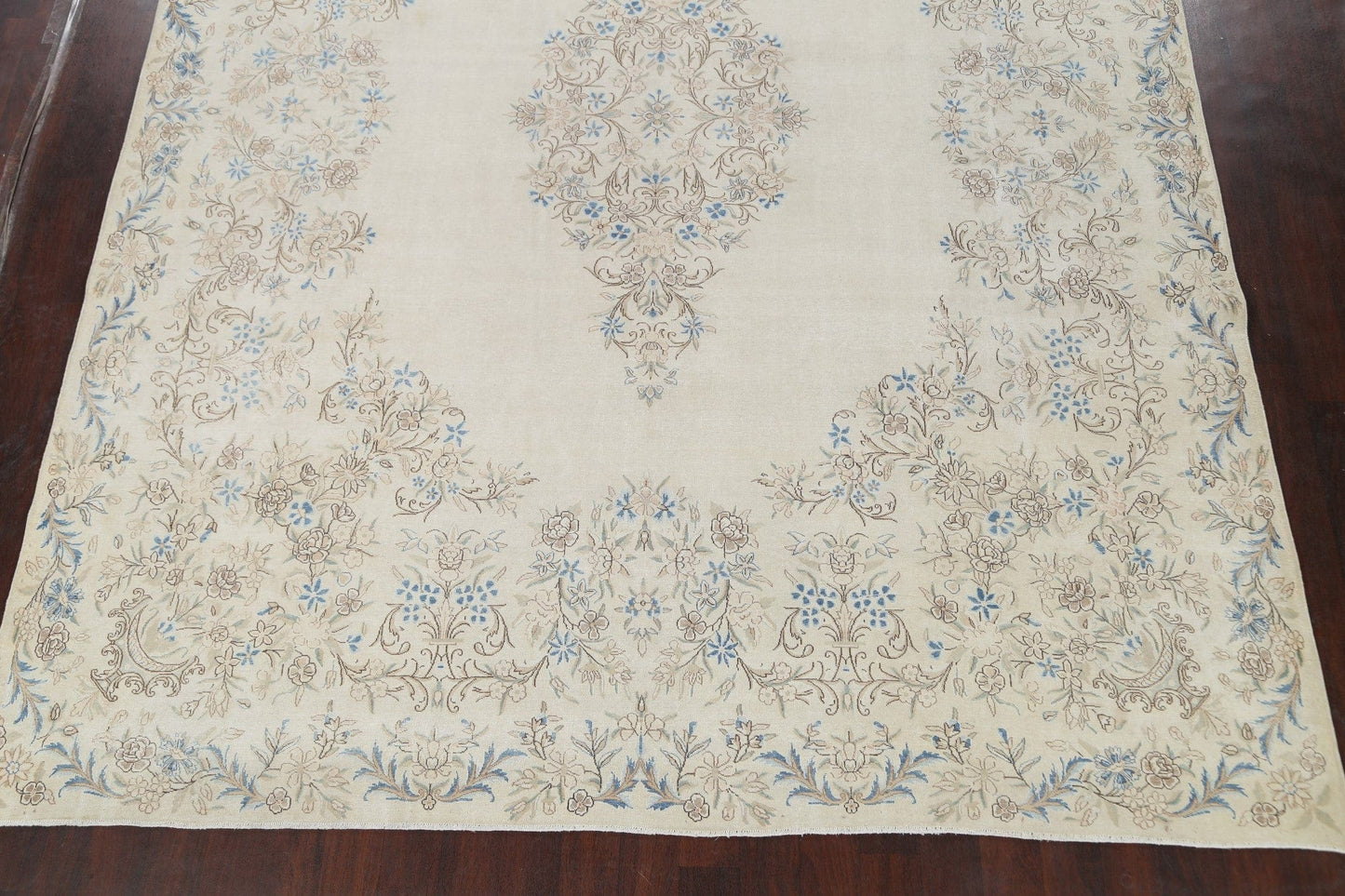 Muted Floral Kashan Persian Area Rug 10x13