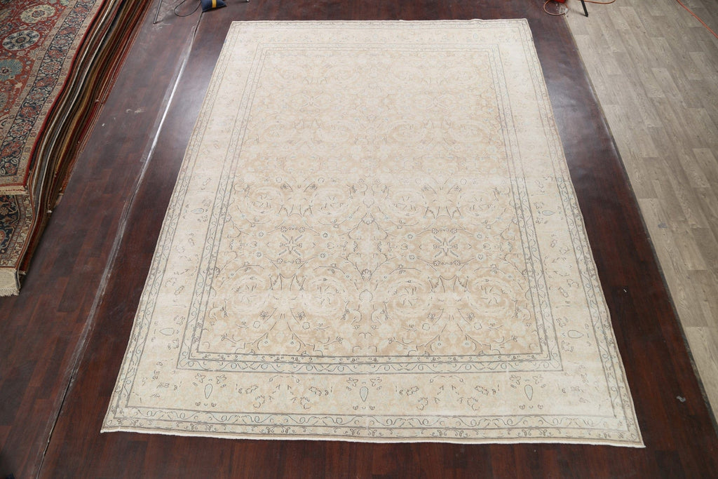 Muted Floral Kerman Persian Area Rug 10x13