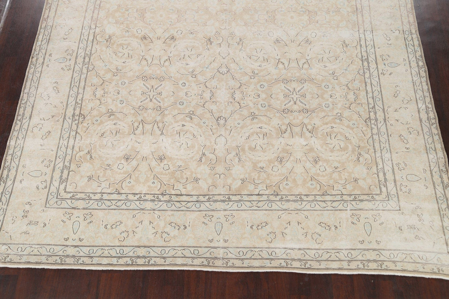 Muted Floral Kerman Persian Area Rug 10x13