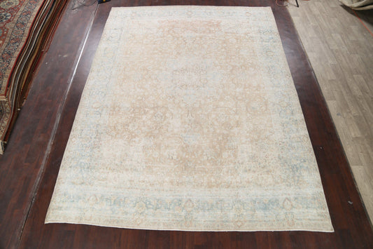 Muted Floral Kerman Persian Area Rug 10x13