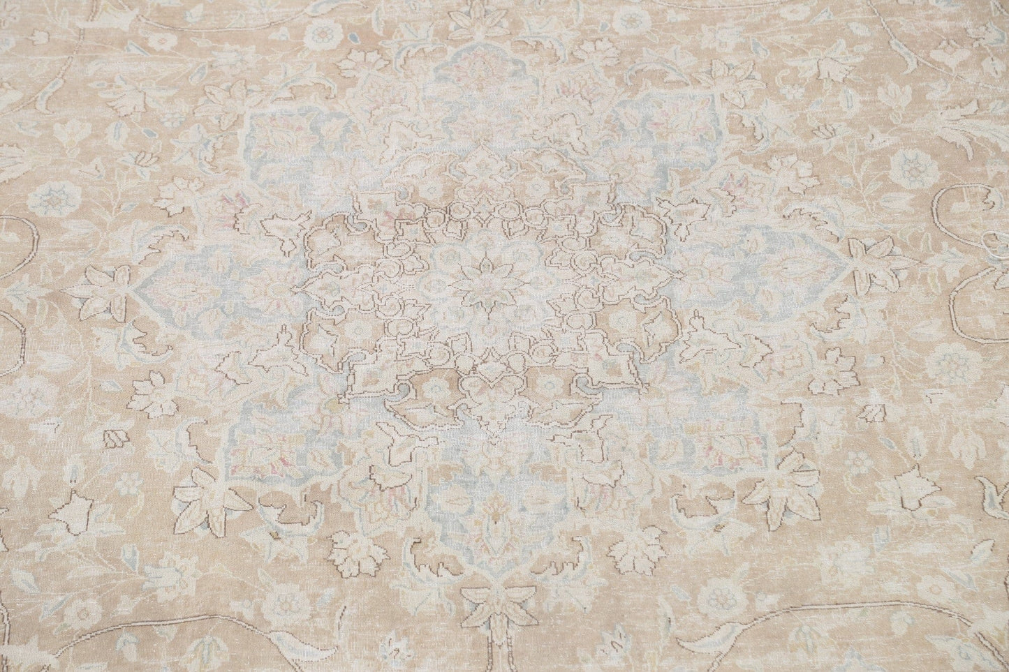 Muted Floral Kerman Persian Area Rug 10x13