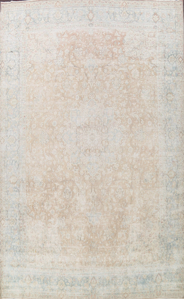 Muted Floral Kerman Persian Area Rug 10x13