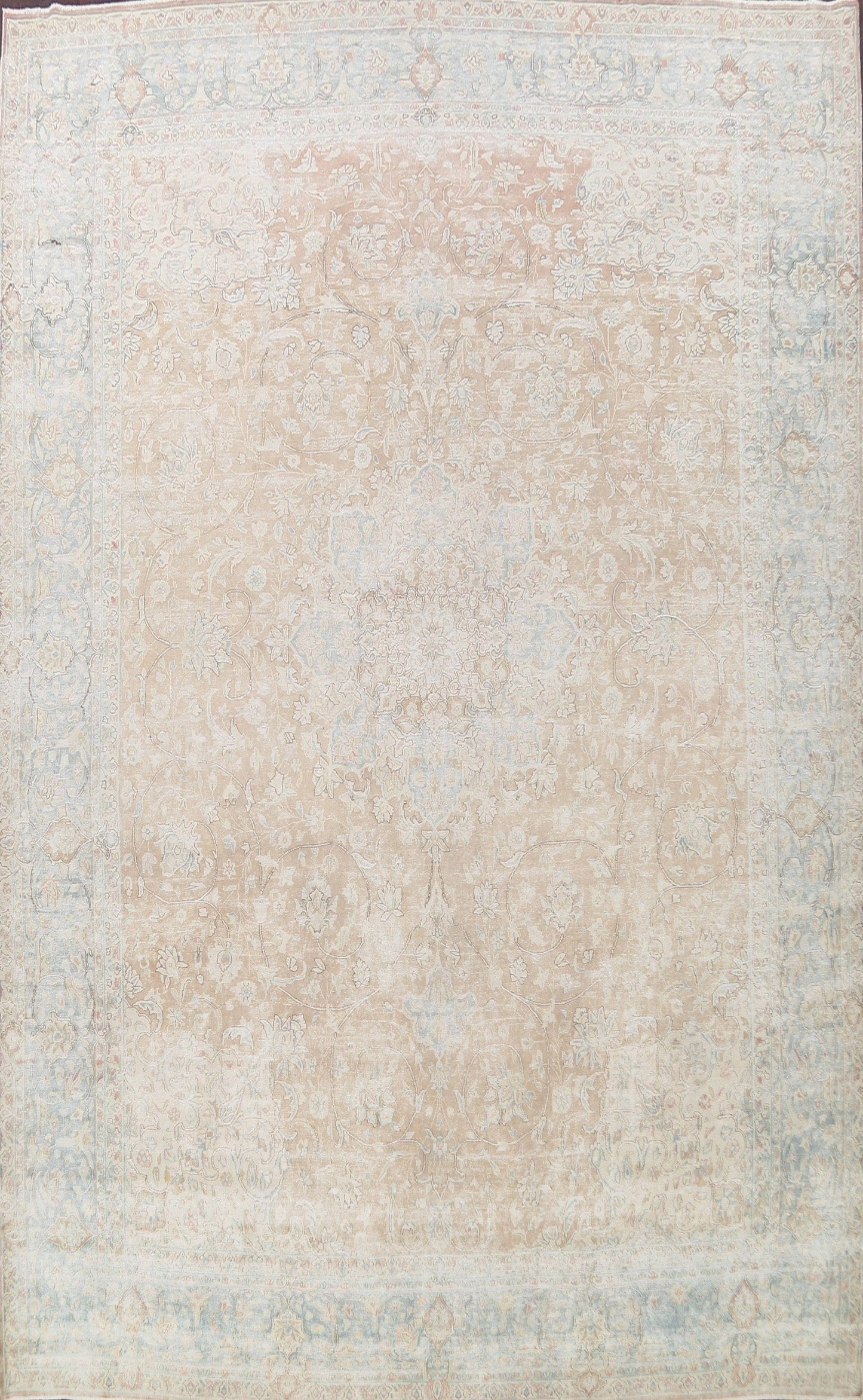 Muted Floral Kerman Persian Area Rug 10x13