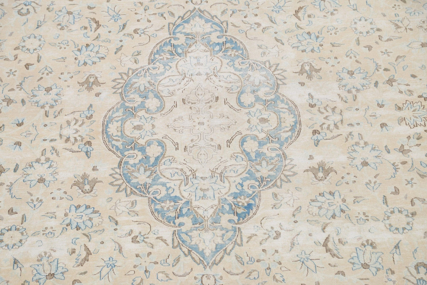 Muted Floral  Kerman Persian Area Rug 10x13