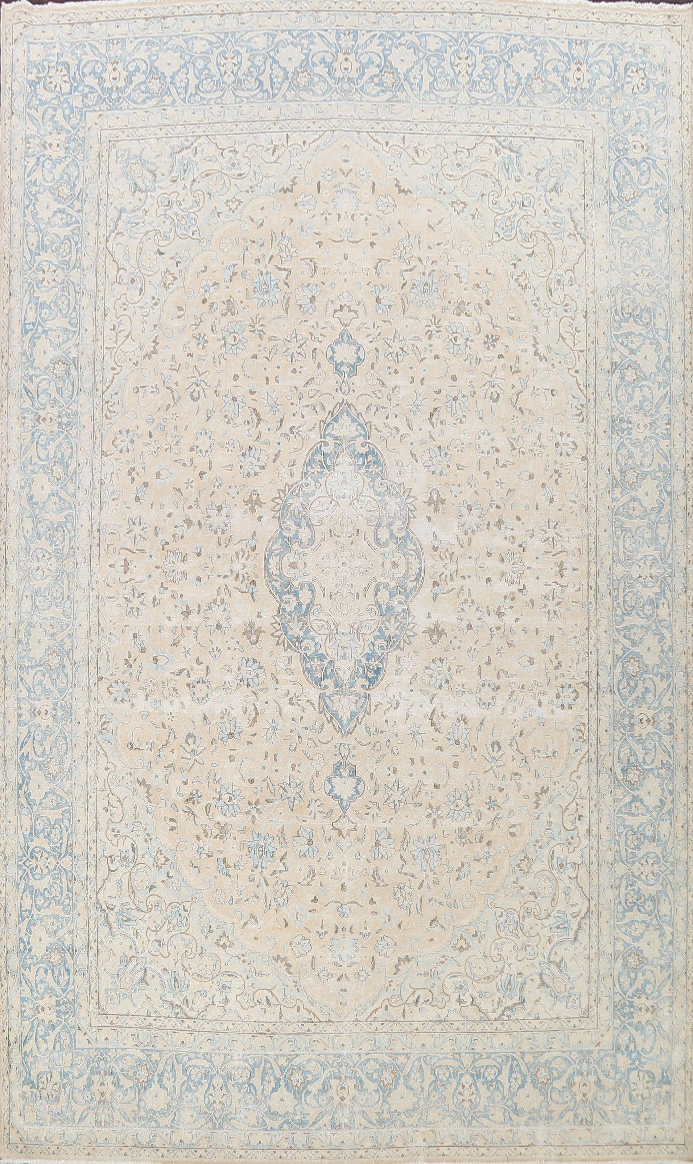 Muted Floral  Kerman Persian Area Rug 10x13