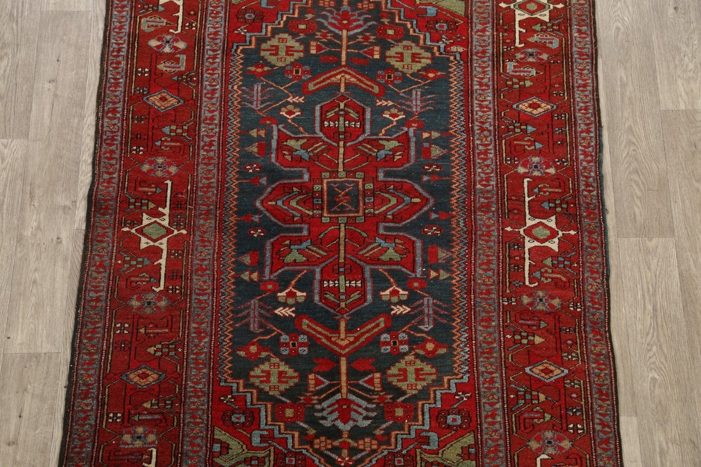 Antique 100% Vegetable Dye Heriz Serapi Persian Area Rug 5x6