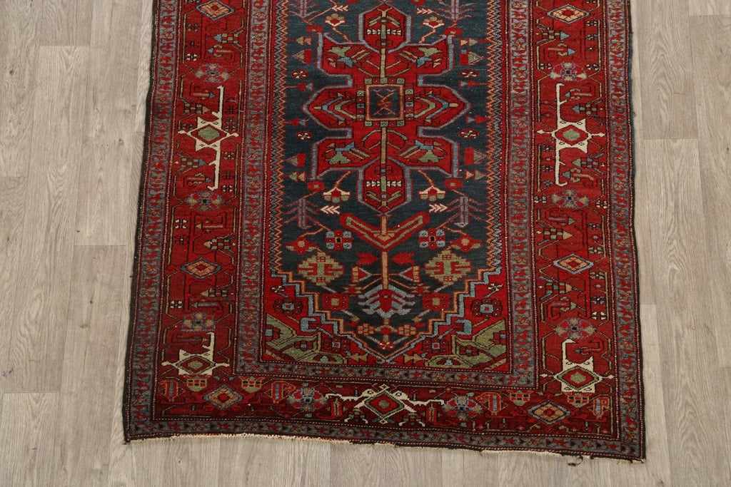 Antique 100% Vegetable Dye Heriz Serapi Persian Area Rug 5x6