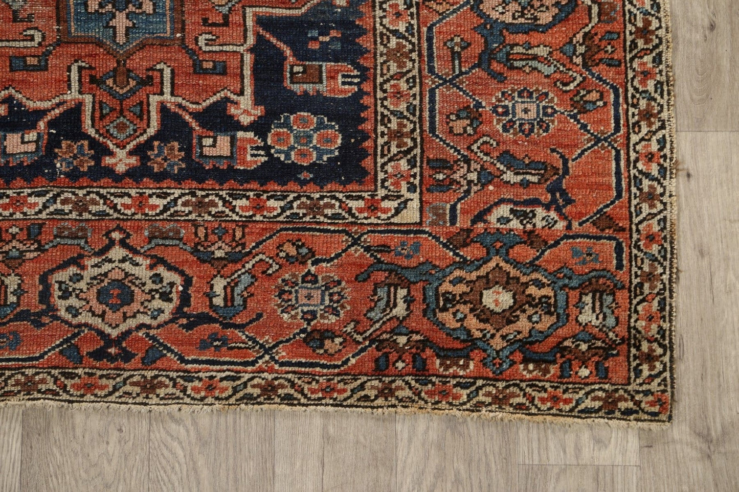 Pre-1900 Antique Vegetable Dye Gharajeh Persian Area Rug 5x6