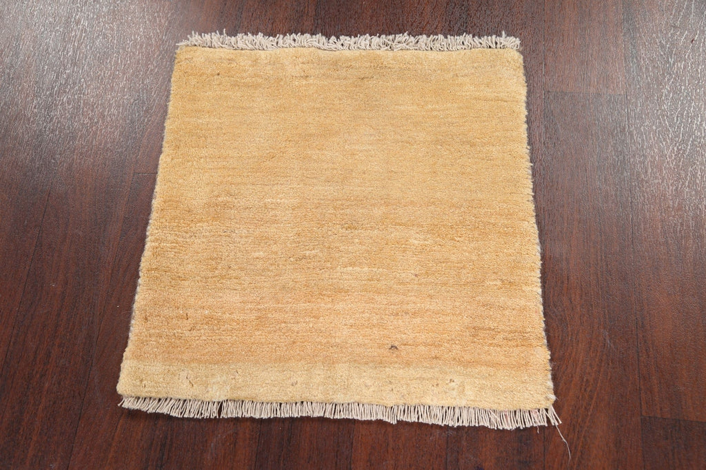 Solid Gabbeh Persian Area Rug 2x2 Square