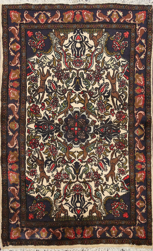 Animal Pictorial Bidjar Persian Area Rug 3x5