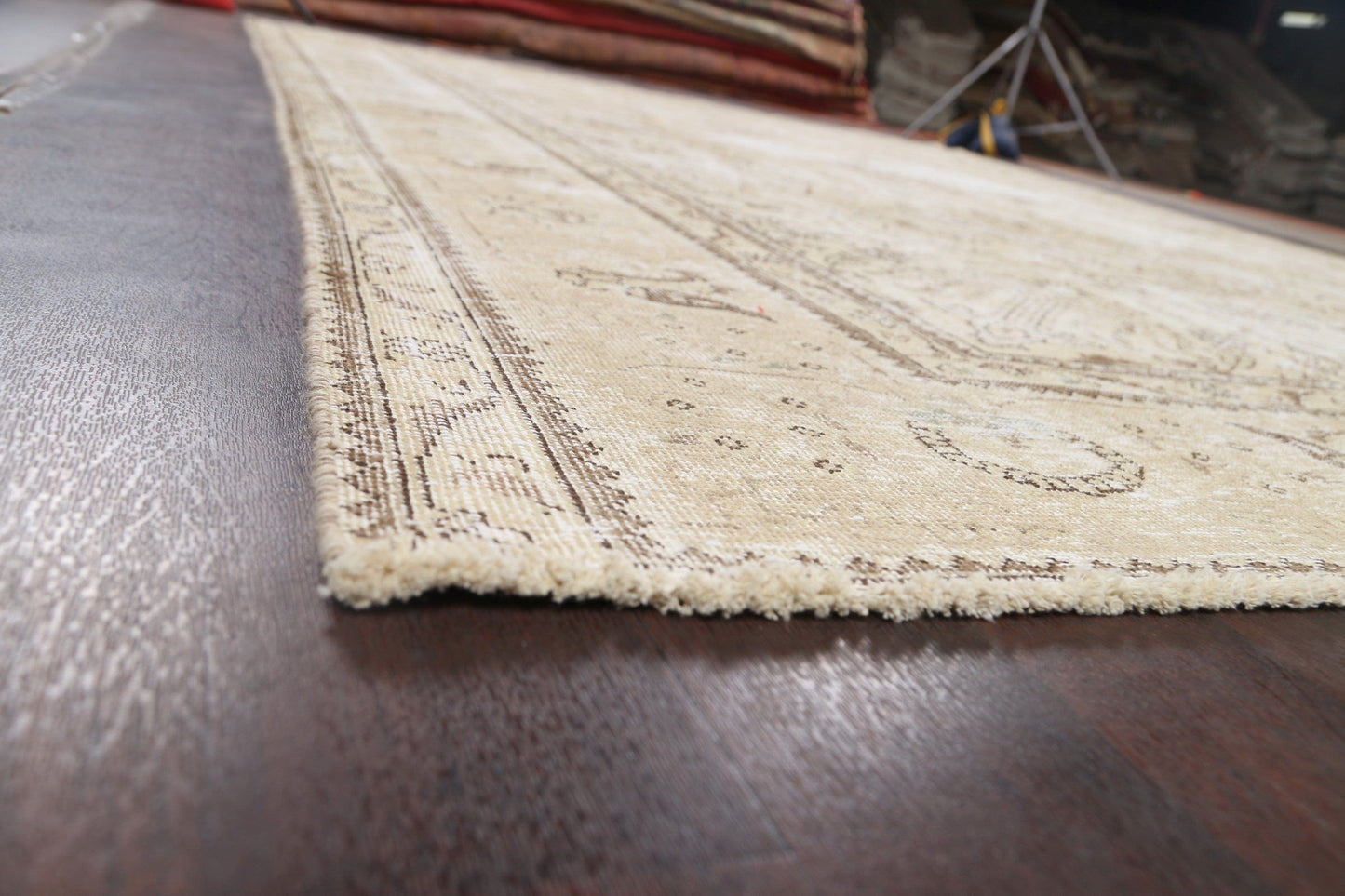 Muted Distressed Tabriz Persian Area Rug 10x12