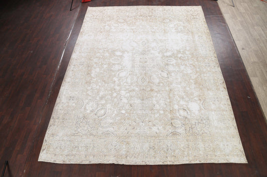 Muted Distressed Tabriz Persian Area Rug 10x13