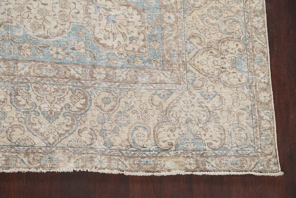 Muted Distressed Tabriz Persian Area Rug 9x12