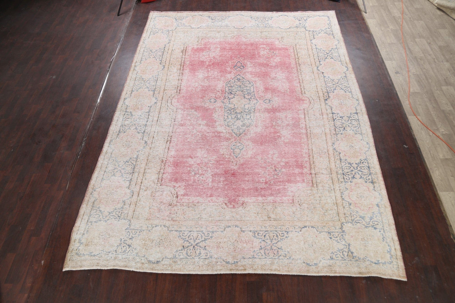 Distressed Kerman Persian Area Rug 10x13