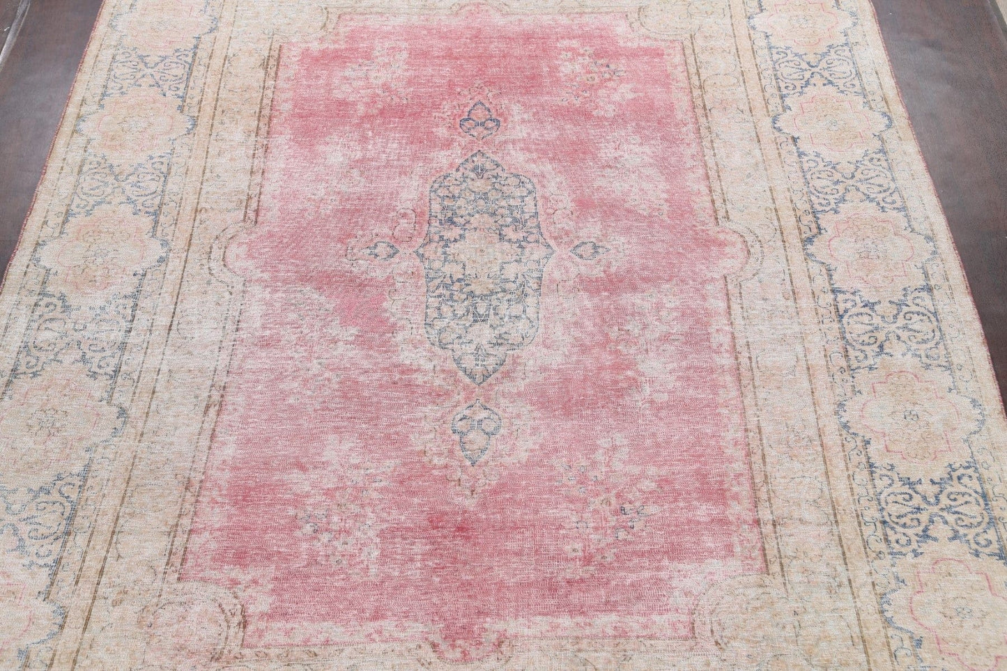 Distressed Kerman Persian Area Rug 10x13