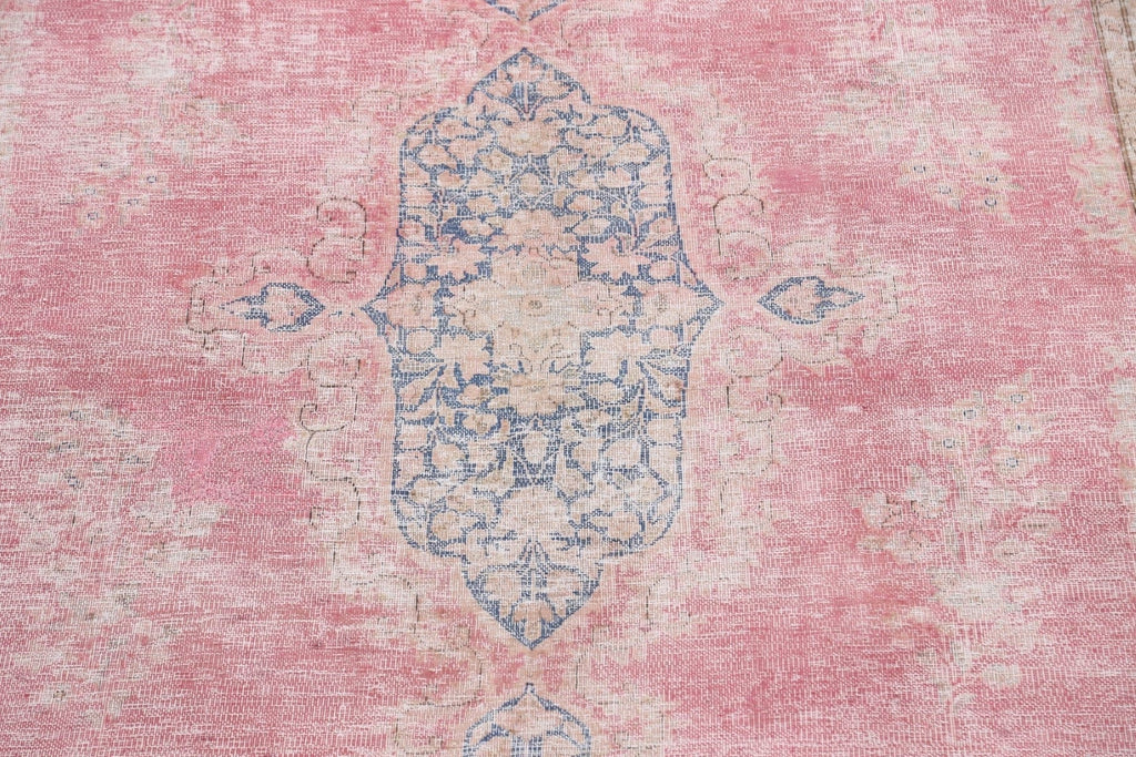 Distressed Kerman Persian Area Rug 10x13