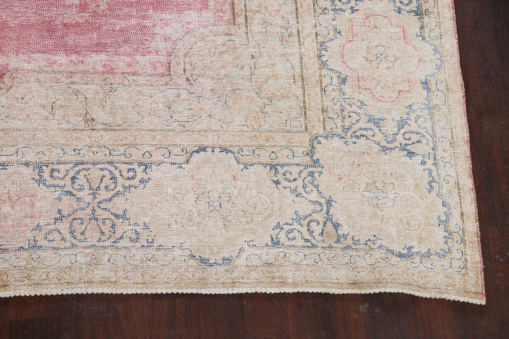 Distressed Kerman Persian Area Rug 10x13