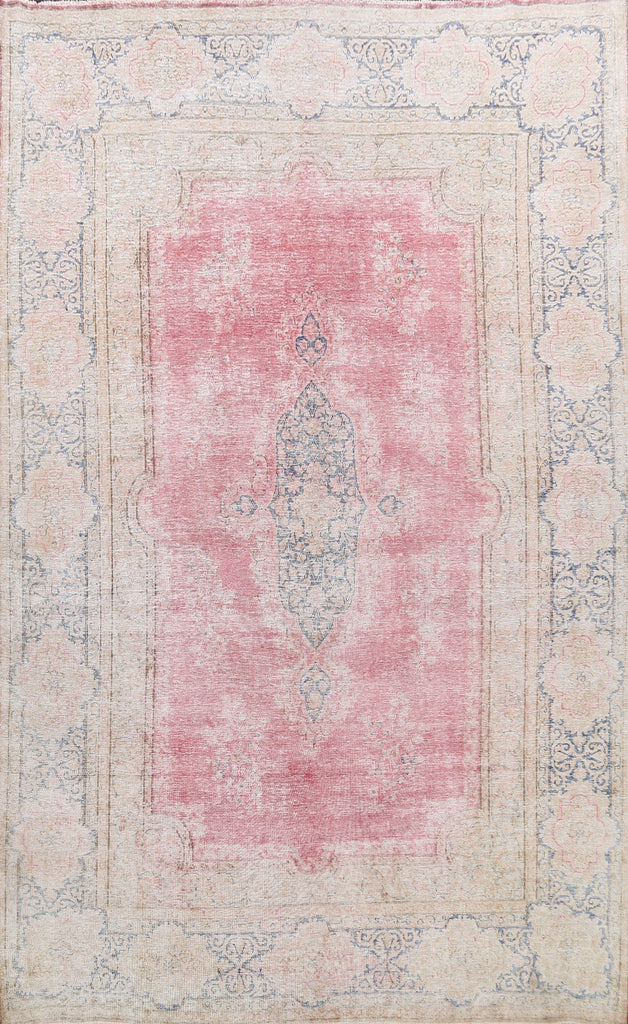 Distressed Kerman Persian Area Rug 10x13