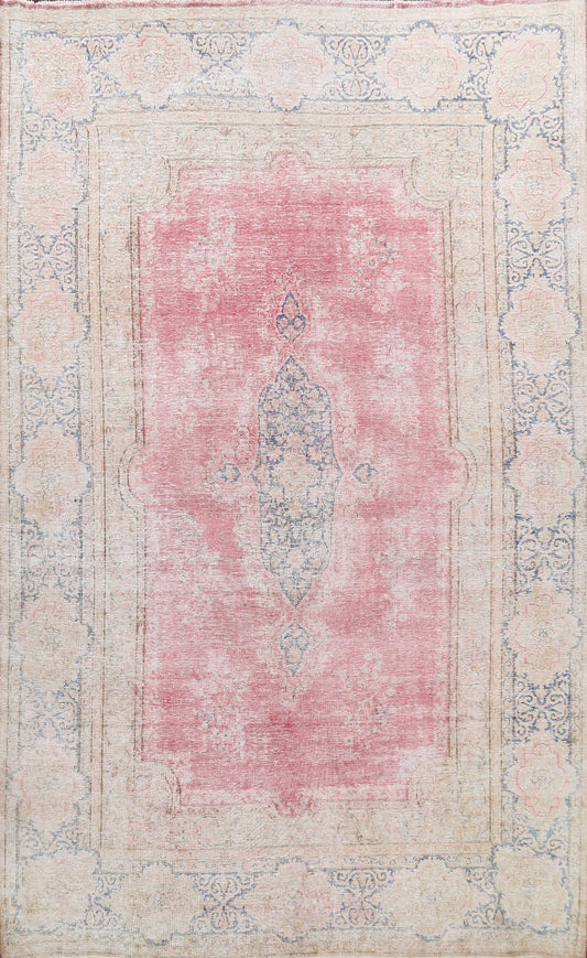 Distressed Kerman Persian Area Rug 10x13