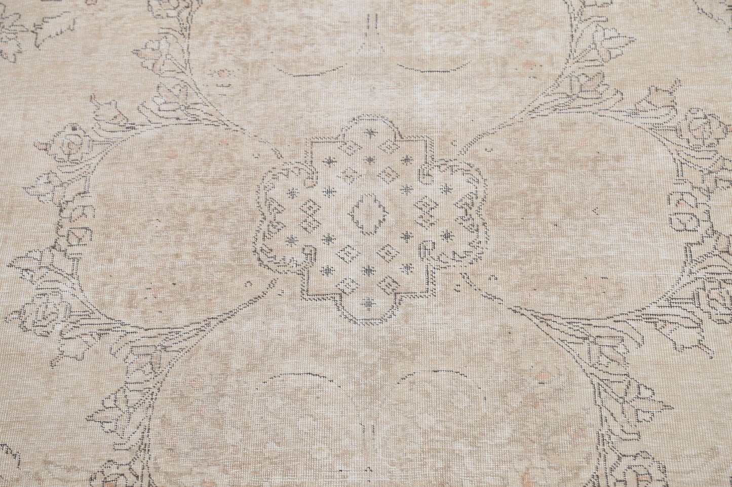 Muted Distressed Tabriz Persian Area Rug 10x12