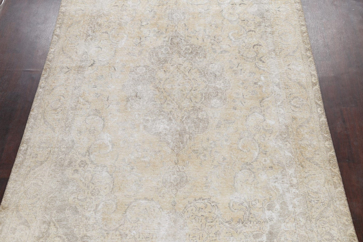 Muted Distressed Tabriz Persian Area Rug 8x12