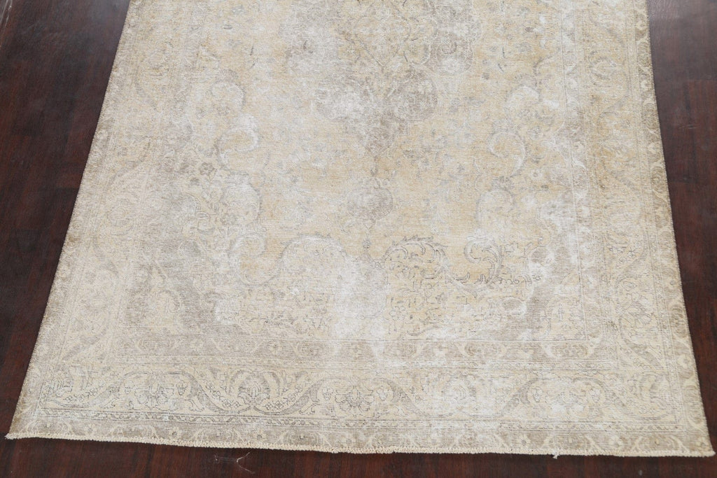 Muted Distressed Tabriz Persian Area Rug 8x12