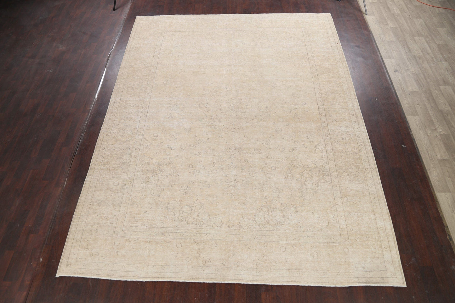 Muted Distressed Tabriz Persian Area Rug 10x13