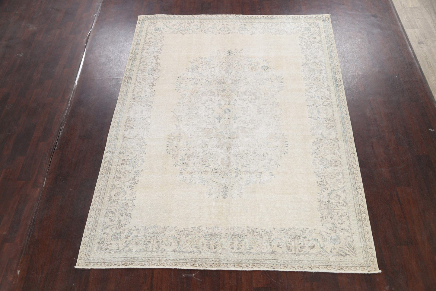 Muted Distressed Tabriz Persian Area Rug 8x10