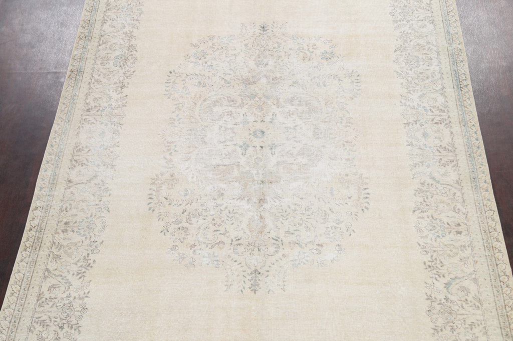 Muted Distressed Tabriz Persian Area Rug 8x10