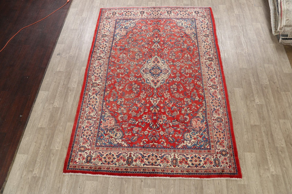 Floral Sarouk Persian Area Rug 7x11