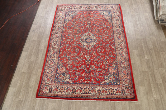 Floral Sarouk Persian Area Rug 7x11