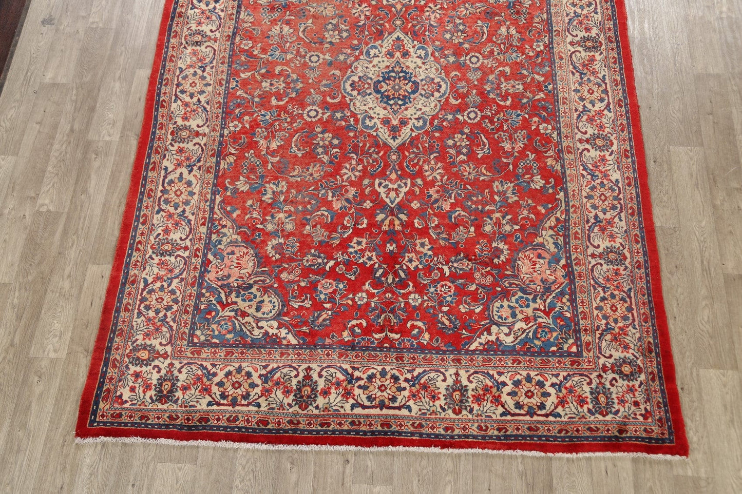 Floral Sarouk Persian Area Rug 7x11