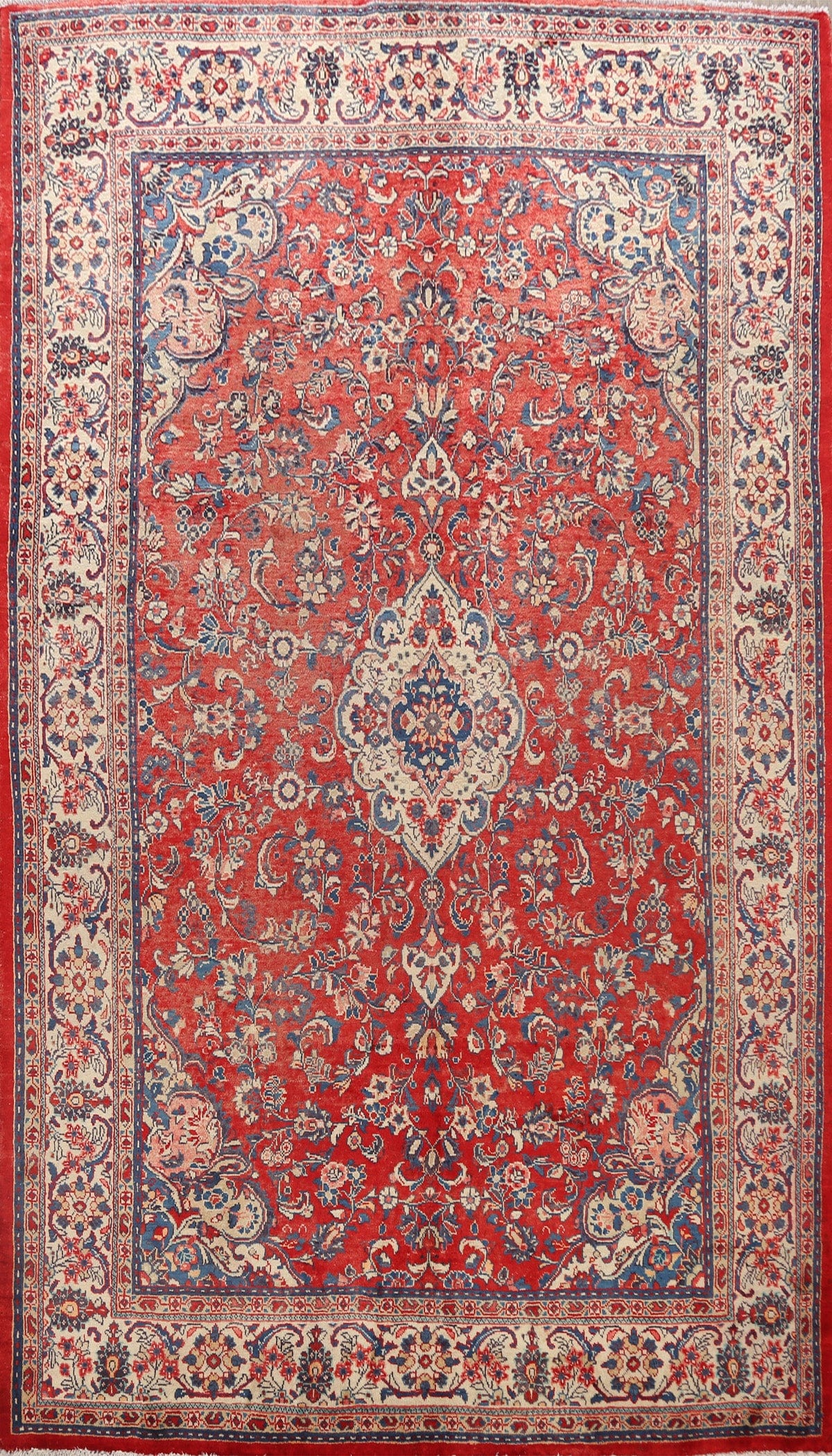 Floral Sarouk Persian Area Rug 7x11