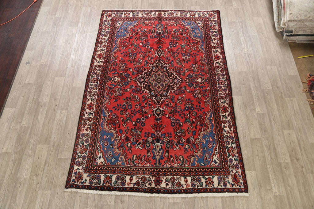 Floral Hamedan Persian Area Rug 7x10