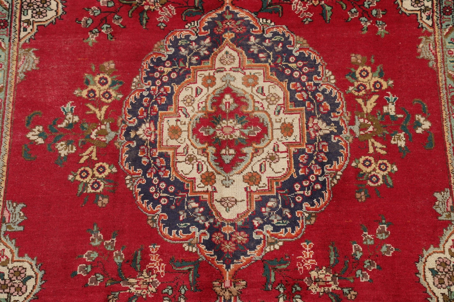 Floral Red Tabriz Persian Area Rug 5x9