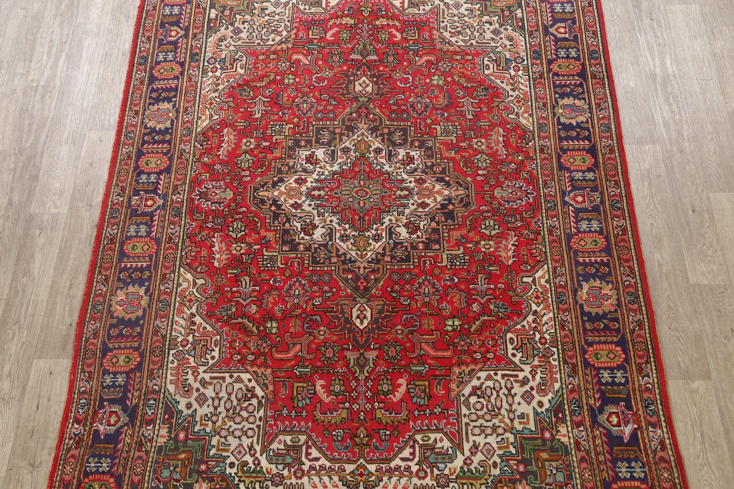 Geometric Tabriz Persian Area Rug 7x10