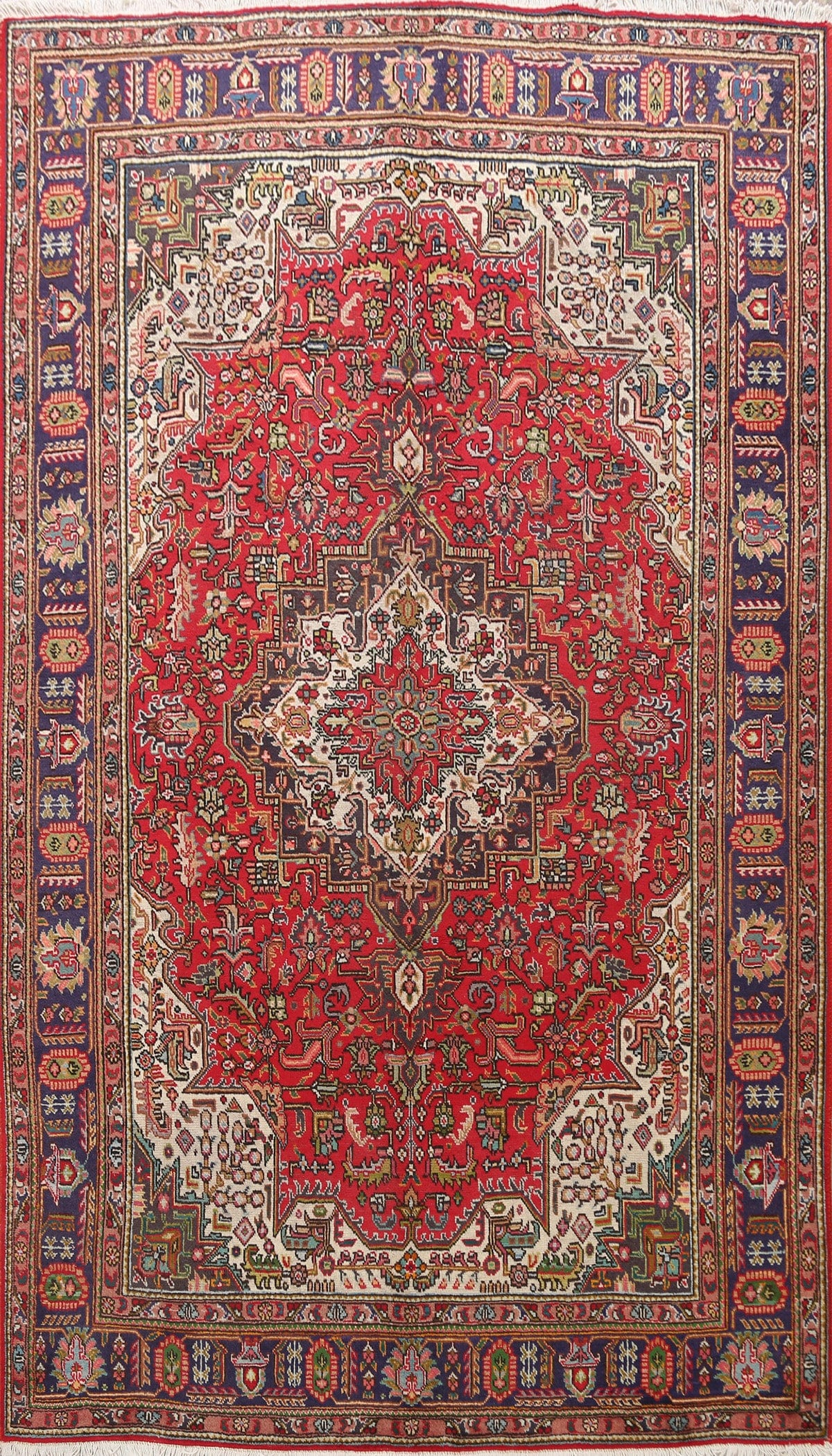 Geometric Tabriz Persian Area Rug 7x10