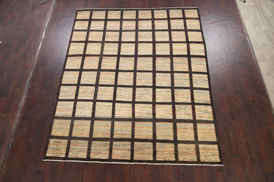 Checkered Gabbeh Kashkoli Oriental Area Rug 8x9